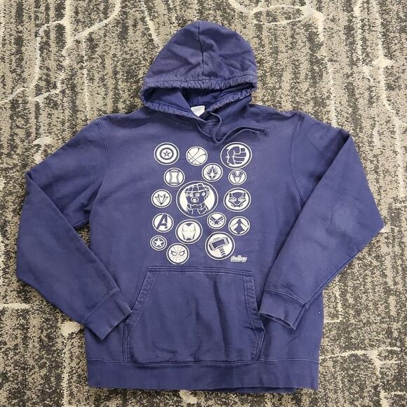 Marvel Avengers Inginity War Emblems Hoodie L - Picture 1 of 8